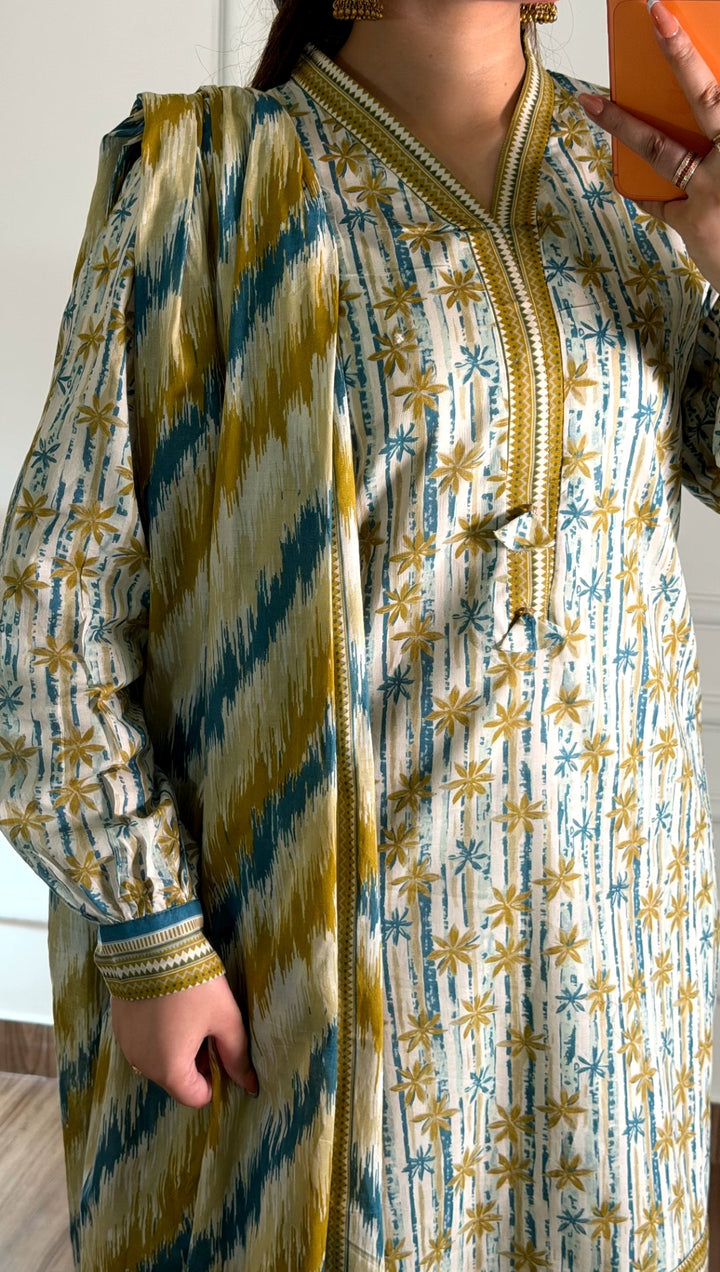 Summer Printed Lawn 3pc - Bin Saeed Bin Saeed